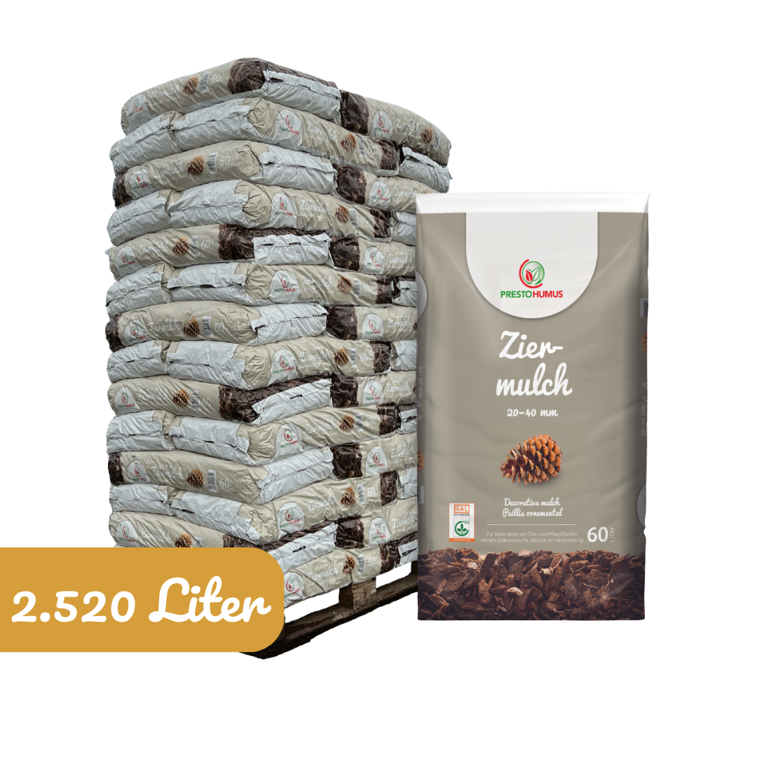 Kiefernmulch, grob, 20 – 40 mm, 2.250 l
