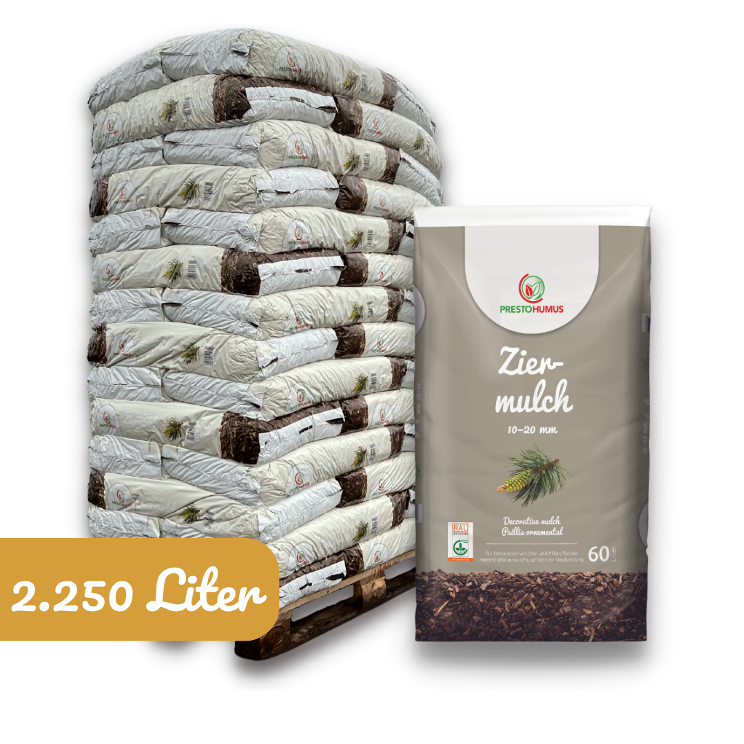 Kiefernmulch, mittel, 10 – 20 mm